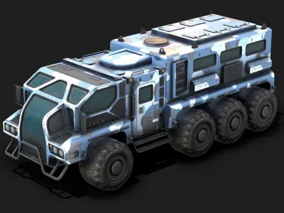Sci Fi Truck Low Poly Low-poly 3D model