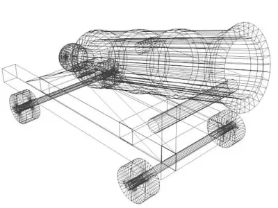 Cannon - Fort Siege 3D model