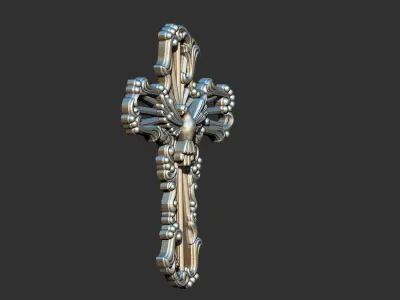 Arabesque Holy Spirit Cross - Cruz Espirito Santo 3D print model