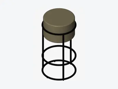 Furniture - Barstool - Contemporary - Stackable - Type 1 Low-poly 3D model