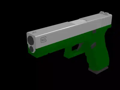 Glock LOWPOLY gun Low-poly 3D model
