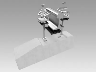Rail fastening GBR-65 3D model