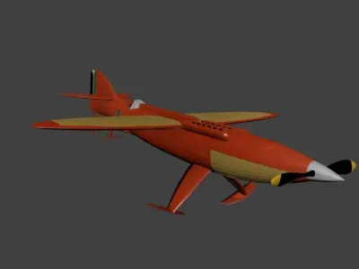 Piaggio Pegna P c 7 Low-poly 3D model