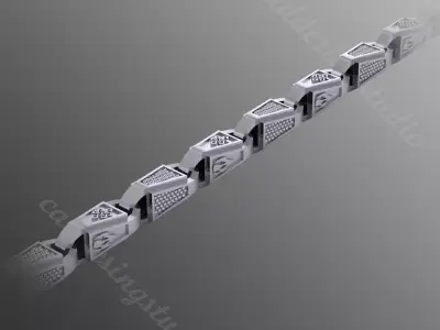 Bracelet ak4 3D print model 3D print model