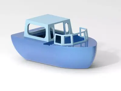 Stylish Tourist Boat 3D print model