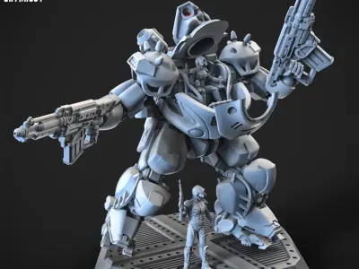 Overweight Gear Jaeger 75mm Plus Pilot 3D print model
