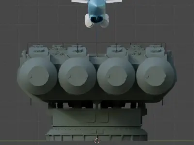 SM-70 starter with P-35 Rocket 3D model