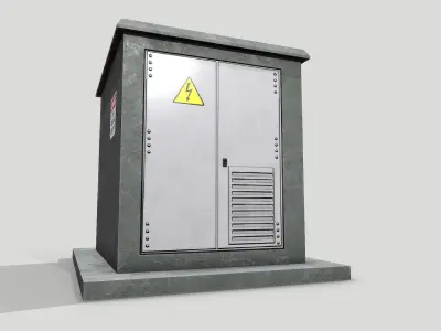 Electrical Box Transformer Low-poly 3D model