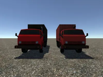 Industrial Small Truck Pack - VI Low-poly 3D model