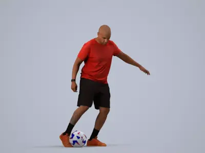 00373Carl009 - Adult Black male exercising in summer sportswear 3D model