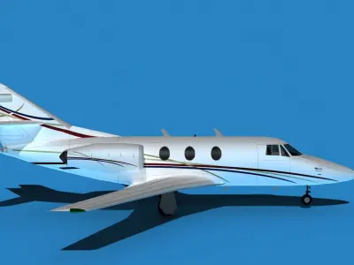 Dassault Falcon 10 V11 3D model