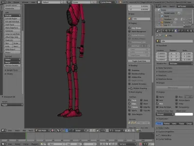 robosan tripod with light Low-poly 3D model