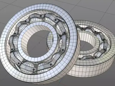 Bearning two ball bearings 3D model