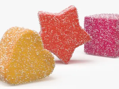 Assorted Gumdrops Sugar Coating Set Multicolor 3D model