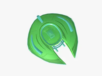 Alien Spaceship UFO D12 - Sci Fi Spacecraft Design Low-poly 3D model