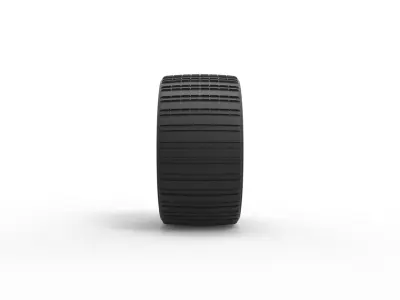 Dune buggy rear tire 19 Scale 1 to 25 3D print model