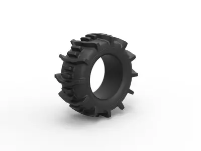 Offroad tire 19 Scale 1 to 25 3D print model