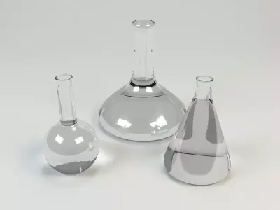 chemical flasks Free 3D model
