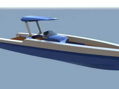 25 Feet Rib Boat 3D model