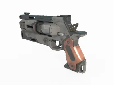 Science fiction style handgun 3D model