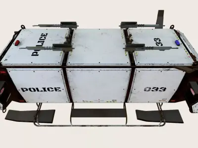 futuristic police spaceship 3D model