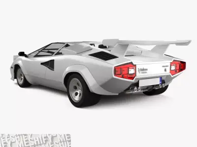 1985 Classic Wedge Supercar 3D model