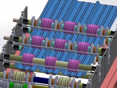Roofing Panel Machine I SolidWorks Assembly I BOM I Drawings  3D model