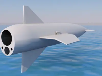Avro Blue Steel Missile Low-poly 3D model