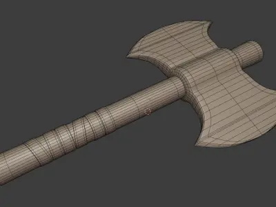 Short Axe Low-poly 3D model