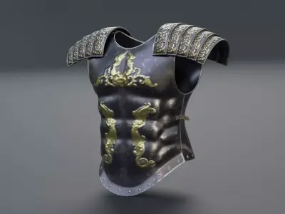 Lorica musculata Low-poly 3D model