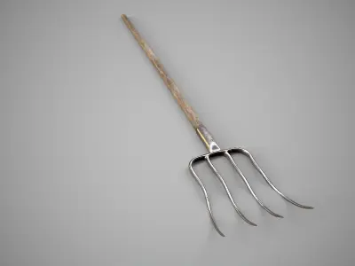 Pitchfork Low-poly 3D model