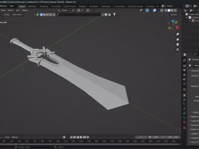 Sword attempt 3 Free 3D model