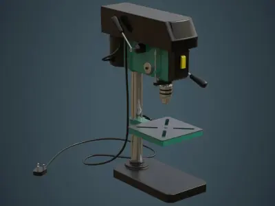 Drill Press 2A Low-poly 3D model
