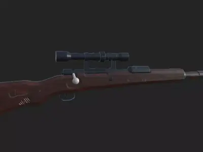 Realistic Kar98 Gun 3D Model Low-poly 3D model