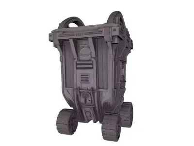 Robotic Recycle Bin 3D Model 3D print model