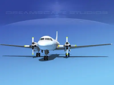 Convair CV-580 Unmarked 1 3D model