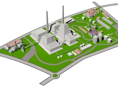 HEAT POWER PLANT 3D model