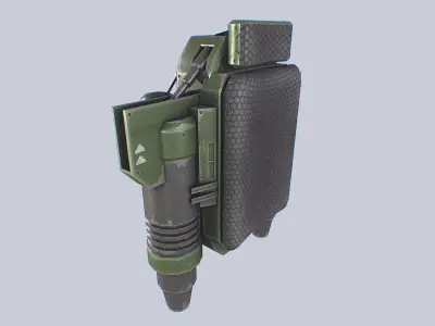 Scifi Jetpack Low-poly 3D model Low-poly