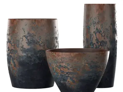 Terracotta Pots 2 3D model