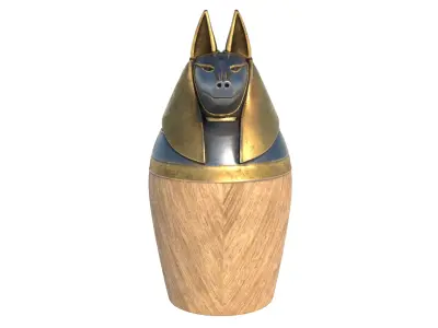 Egyptian jar 8 Low-poly 3D model