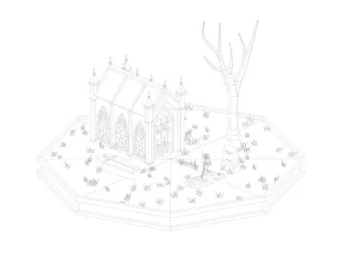 Free Demo of Low Poly Fantasy Scary Creepy Dark Halloween Free low-poly 3D model