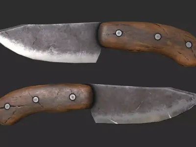 Knief 3D Model knife Low-poly 3D model