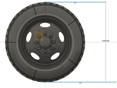 Heavy truck front wheel Free 3D print model