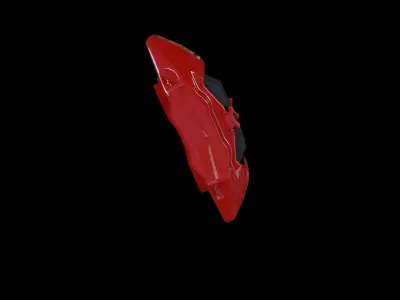 Five spoke standard car wheel Free 3D model