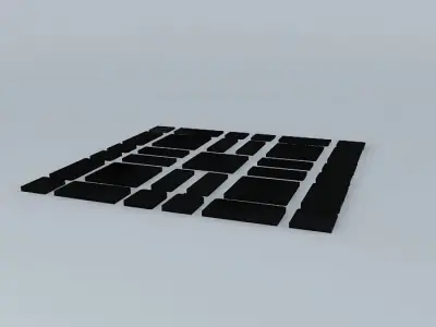 Cityscape 1 set of squares 3D model
