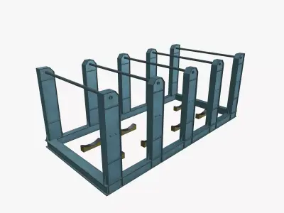 Roller storage stand Low-poly 3D model
