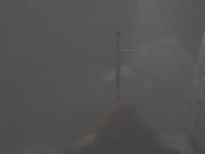 3d sword in fog 3D model