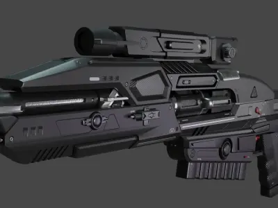 m7 scar - sniper rifle 3D model