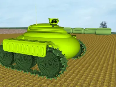 Military Tank-Type 1 Free 3D model