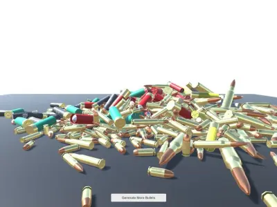 Low Poly Bullets Pack Low-poly 3D model